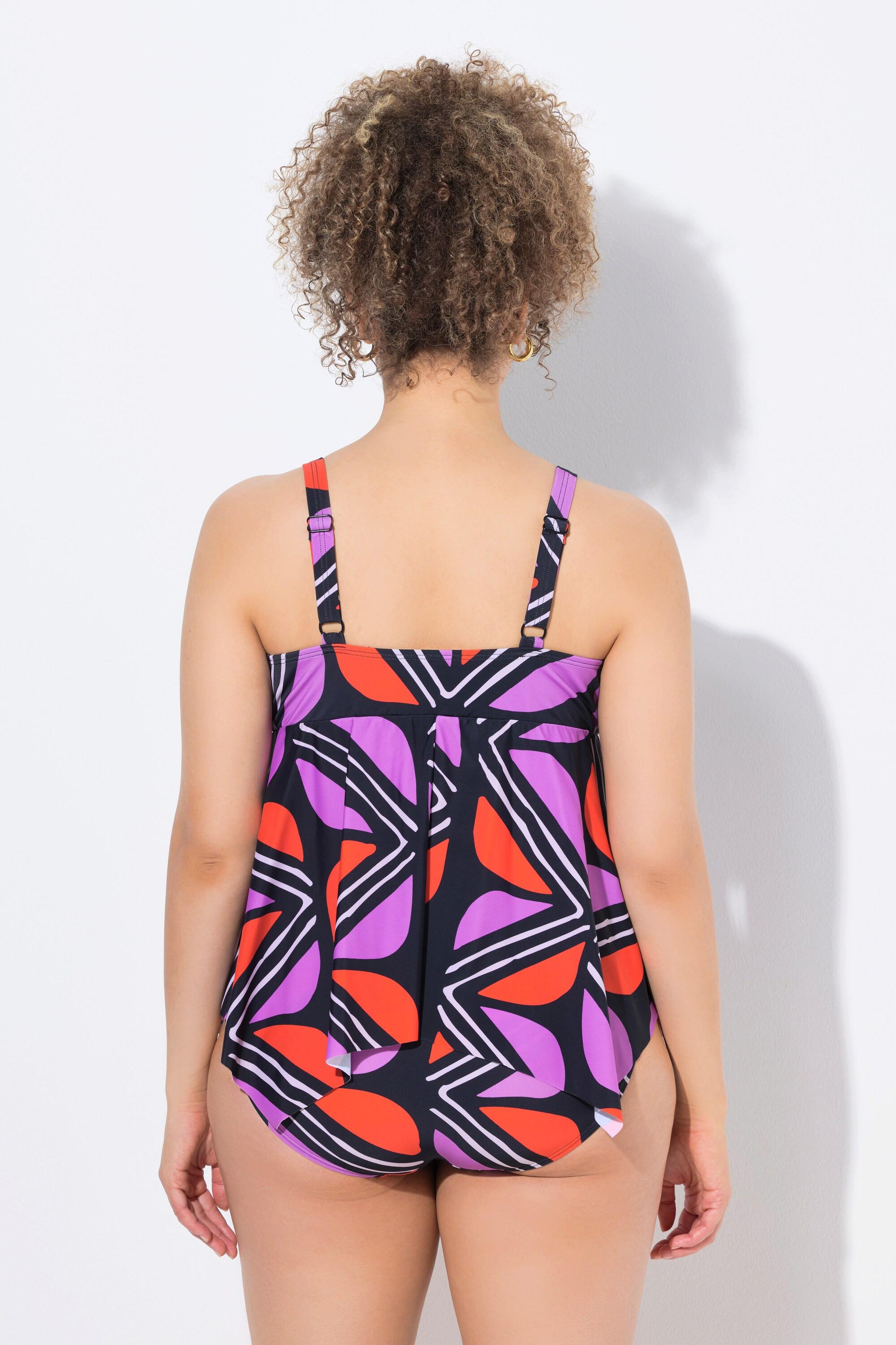 Ulla Popken Tankini Grafischer Druck Softcups Recycelt  