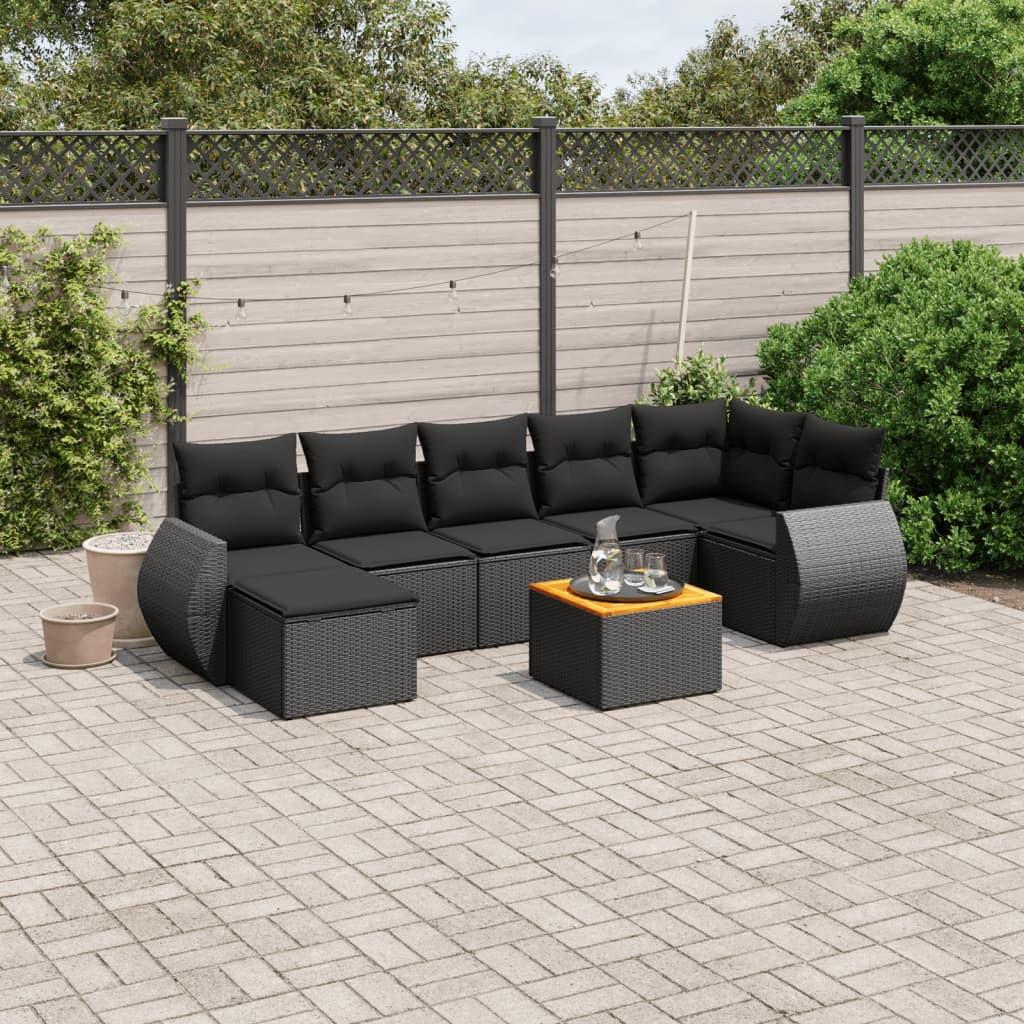 VidaXL set divano da giardino Polirattan  