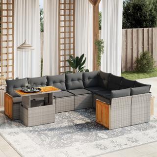 VidaXL set divano da giardino Polirattan  