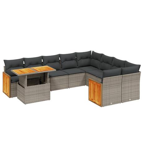 VidaXL set divano da giardino Polirattan  