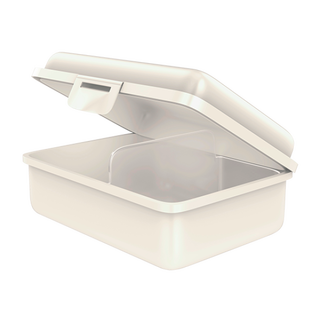 fizzy Fizzii Lunchbox mit Trennfach perlweiss, Eisenbahn  