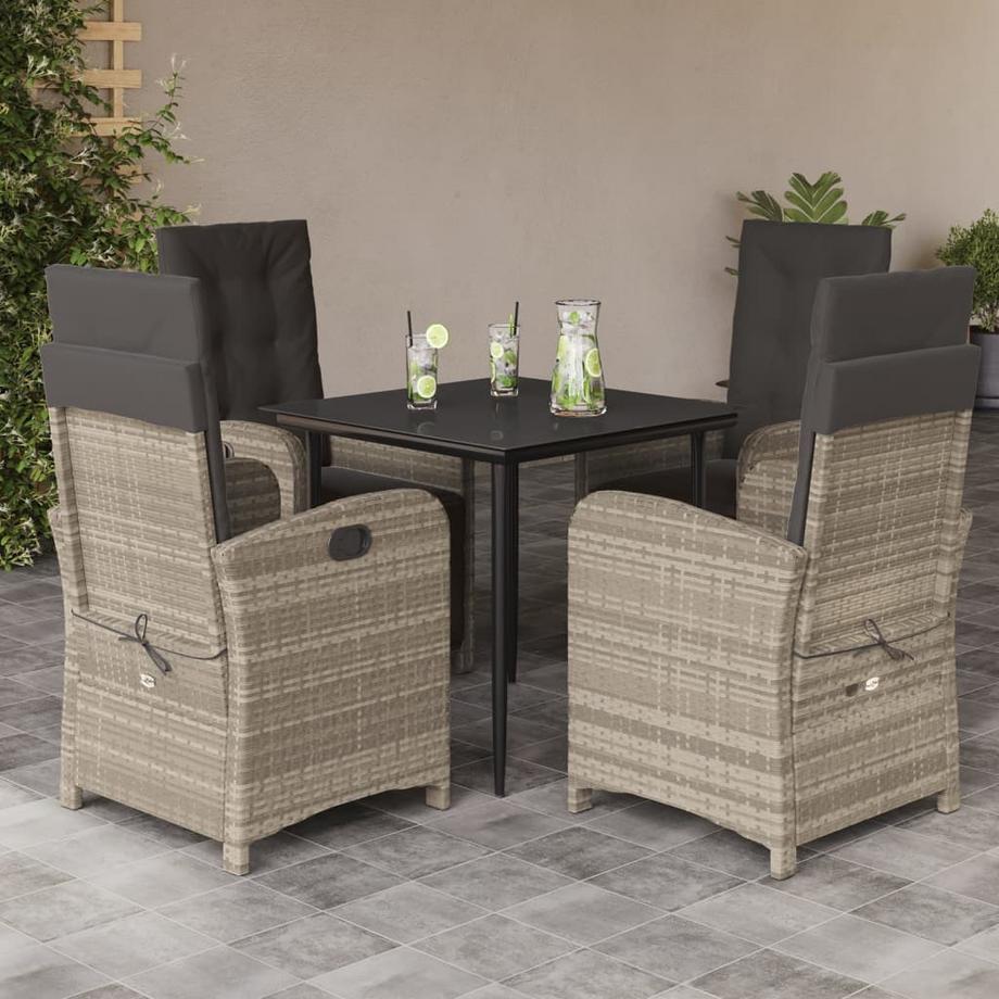 VidaXL set da pranzo da giardino Polirattan  