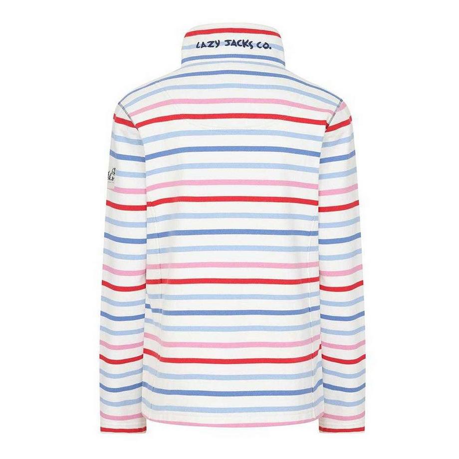 Lazy Jacks Gestreiftes Sweatshirt mit durchgehendem Reissverschluss  