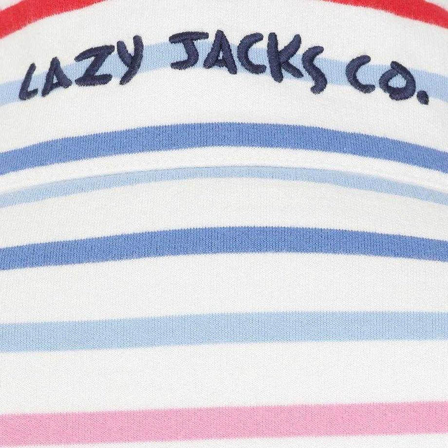 Lazy Jacks Gestreiftes Sweatshirt mit durchgehendem Reissverschluss  