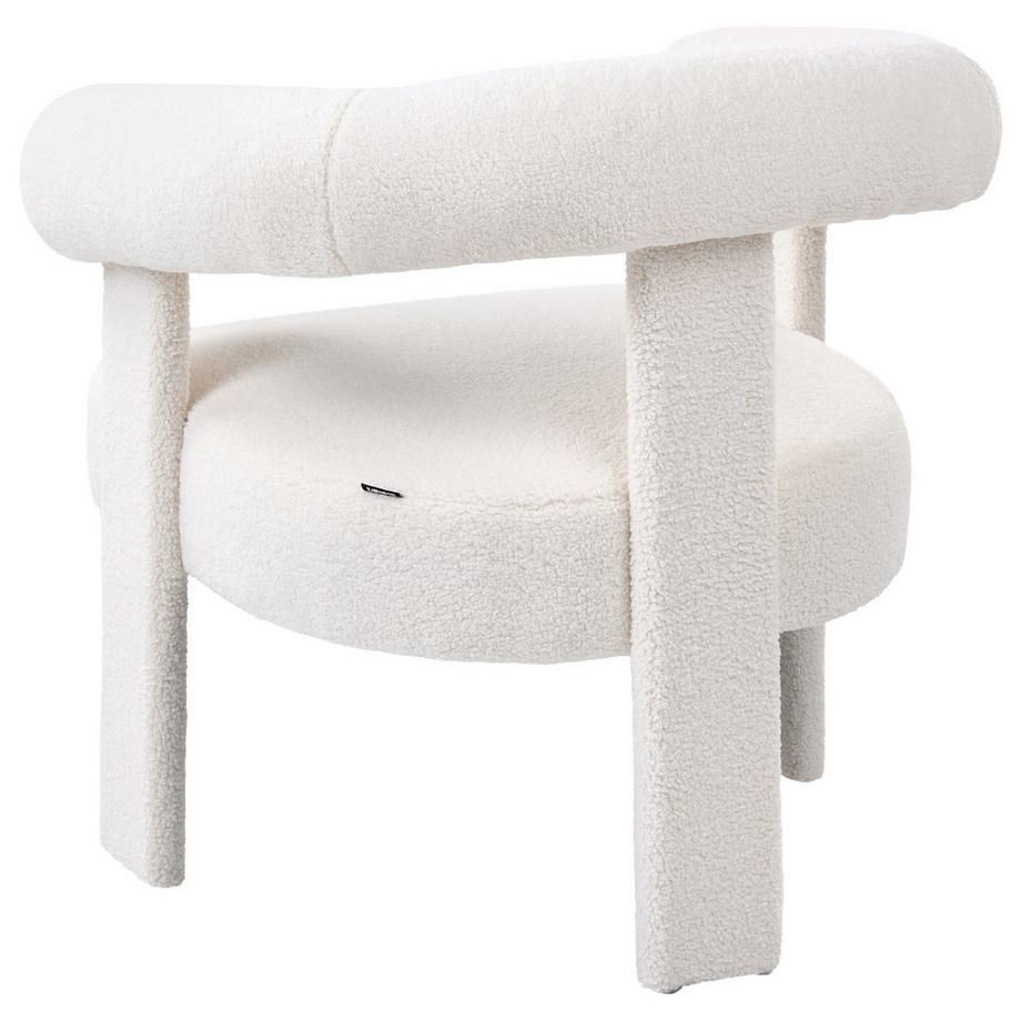 Beliani Fauteuil en Bouclé Rétro ILBRO  