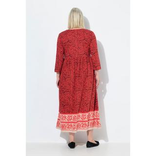 Ulla Popken Jerseykleid A-Linie Rundhals 3/4-Arm mit Taschen  