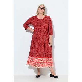 Ulla Popken Jerseykleid A-Linie Rundhals 3/4-Arm mit Taschen  