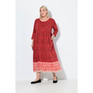 Ulla Popken Jerseykleid A-Linie Rundhals 3/4-Arm mit Taschen  