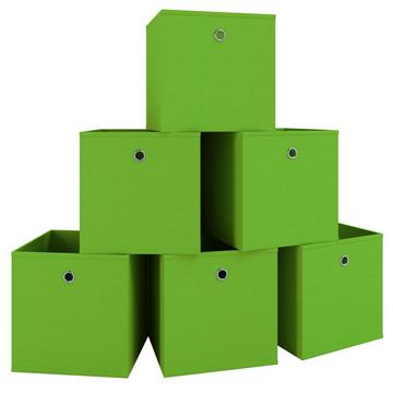 Lot de 6 boîtes pliantes Boîte pliante en tissu Boîte pliante Boîte à étagères Rangement Boxas