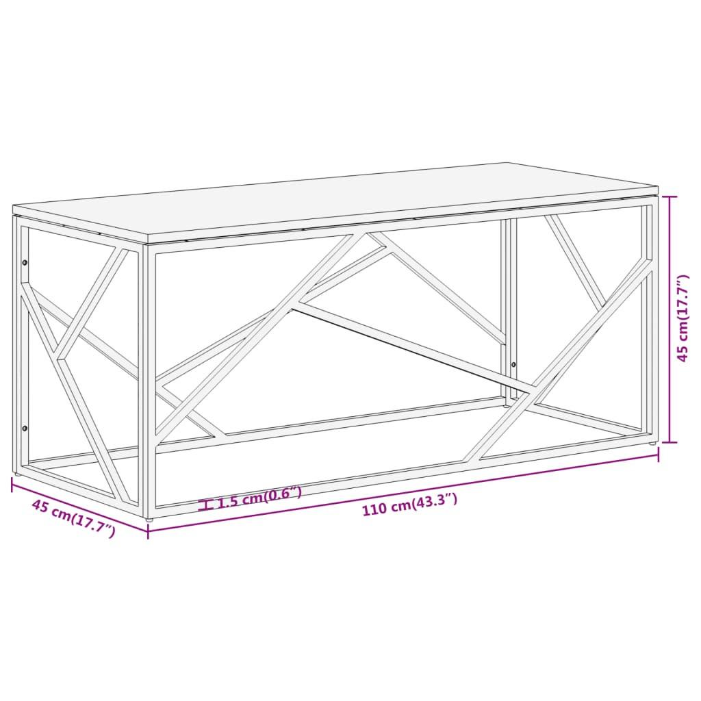 VidaXL Table basse acier inoxydable  