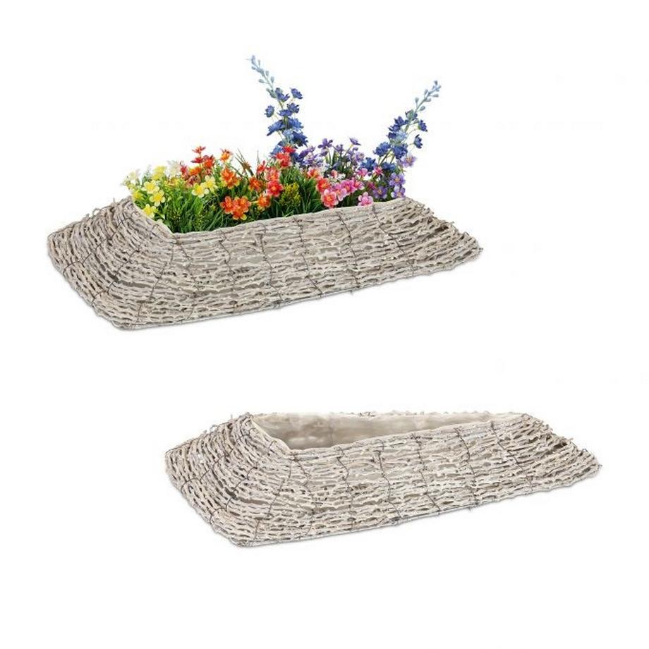B2X Pot de fleurs triangulaire - lot de 2  