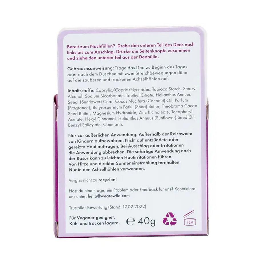 Wild  Deodorant Refill Coconut & Vanilla 