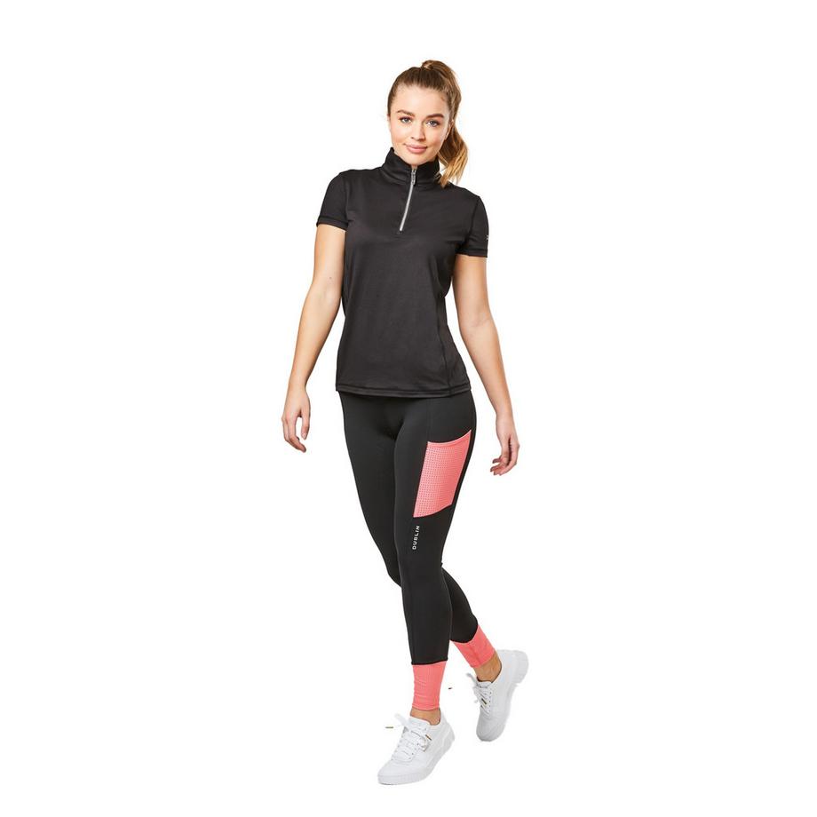 reitleggings mit halbhoher taille, damen power performance