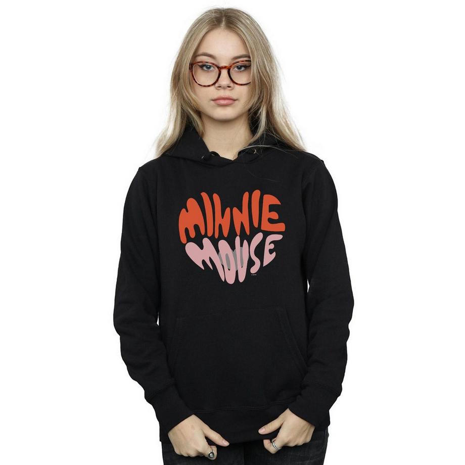 Disney Minnie Mouse Logo Cuore Felpa con Cappuccio  