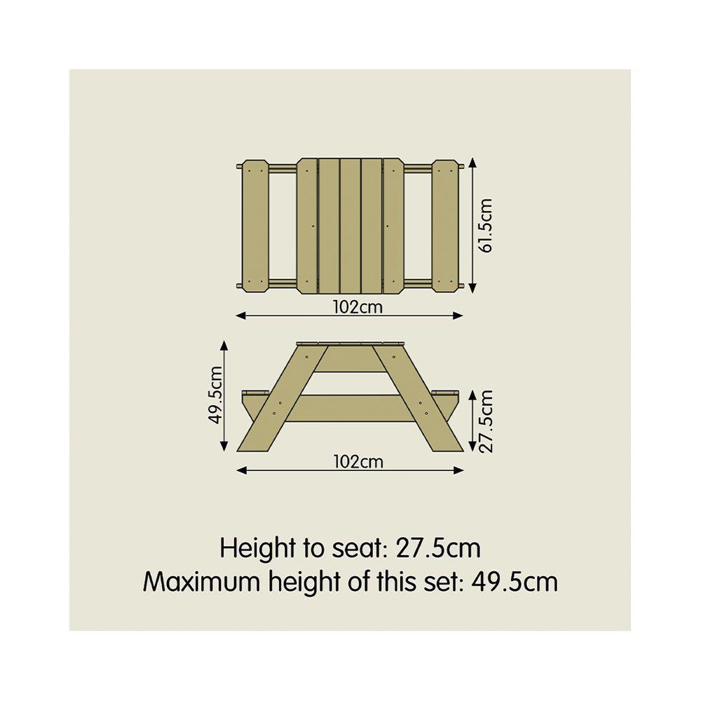 TP Toys  Early Fun Holz Picknick-Tisch & Sandkasten FSC 