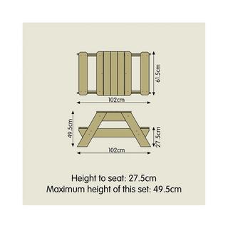 TP Toys  Early Fun Holz Picknick-Tisch & Sandkasten FSC 