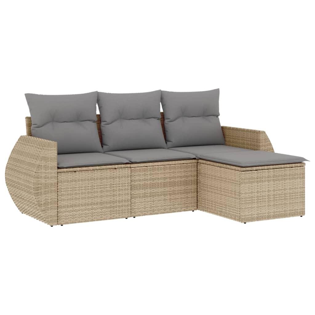 VidaXL set divano da giardino Polirattan  