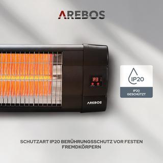 Arebos Chauffage radiant infrarouge Chauffage infrarouge avec Télécommande  