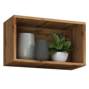 Holzregal hängend | platzsparendes Regal | Maße: H. 30 x B. 50 x T. 28 cm | Elegantes Regal hängend | Aufbewahrungsregal | Bücherregal | Wandboard -