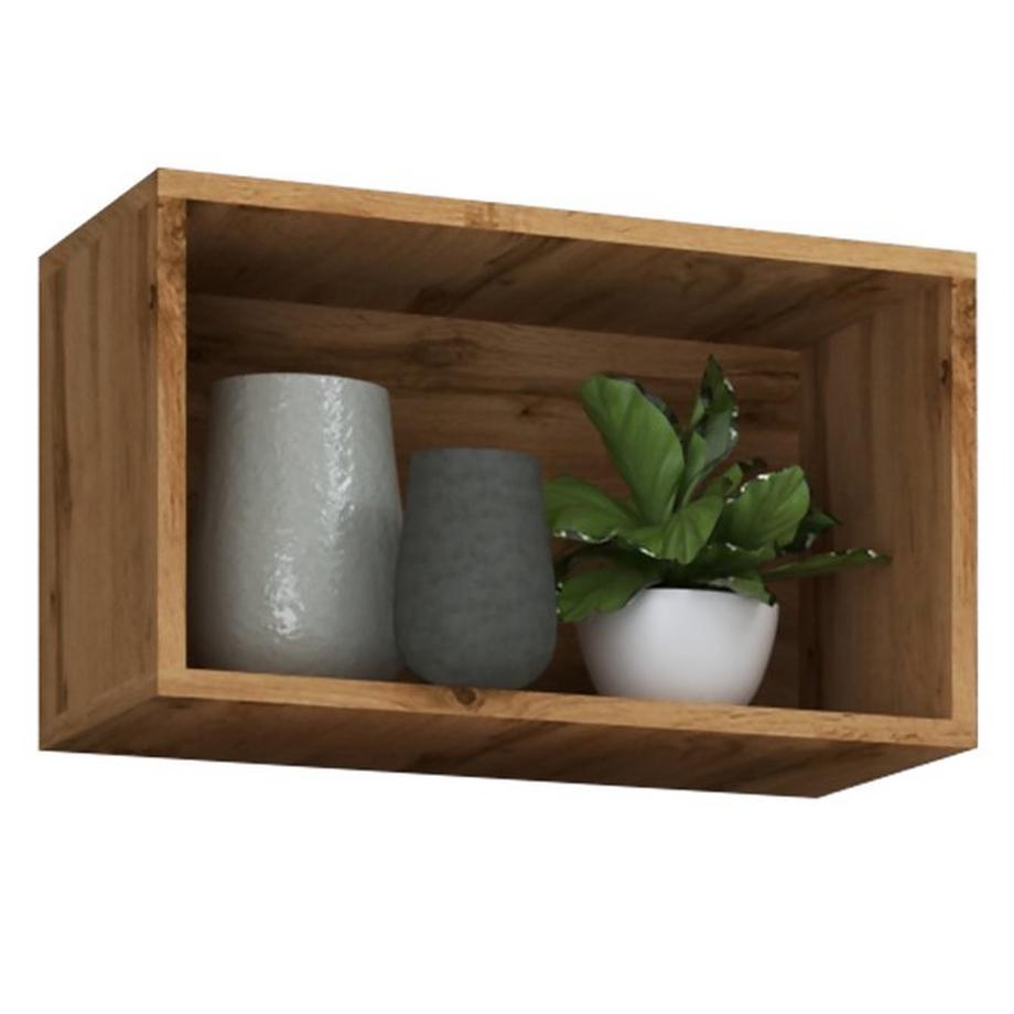 Holzregal hängend | platzsparendes Regal | Maße: H. 30 x B. 50 x T. 28 cm | Elegantes Regal hängend | Aufbewahrungsregal | Bücherregal | Wandboard -