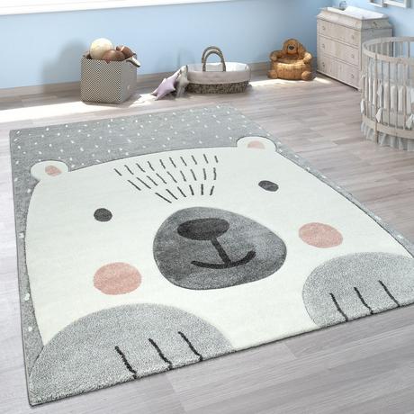 Paco Home Motif d'ours de conception de tapis d'enfants 3D  