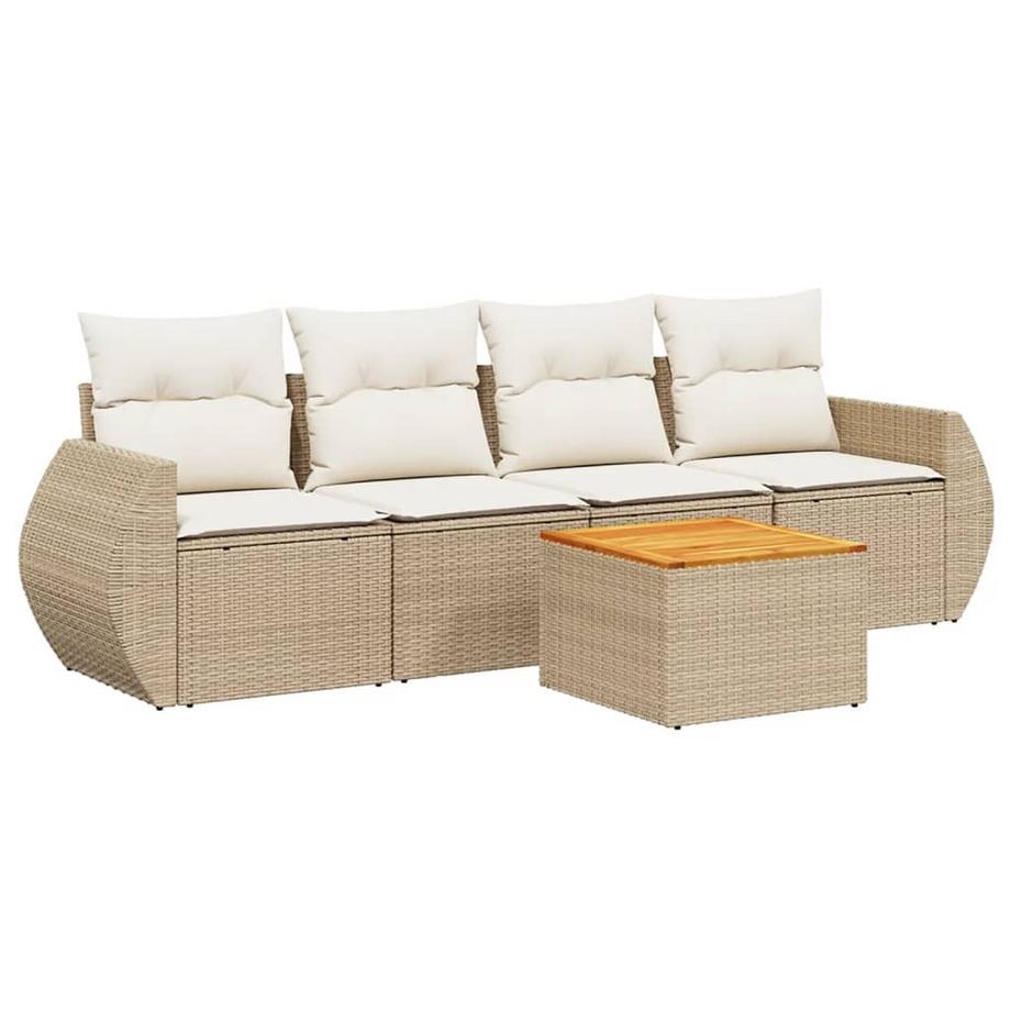 set divano da giardino Polirattan