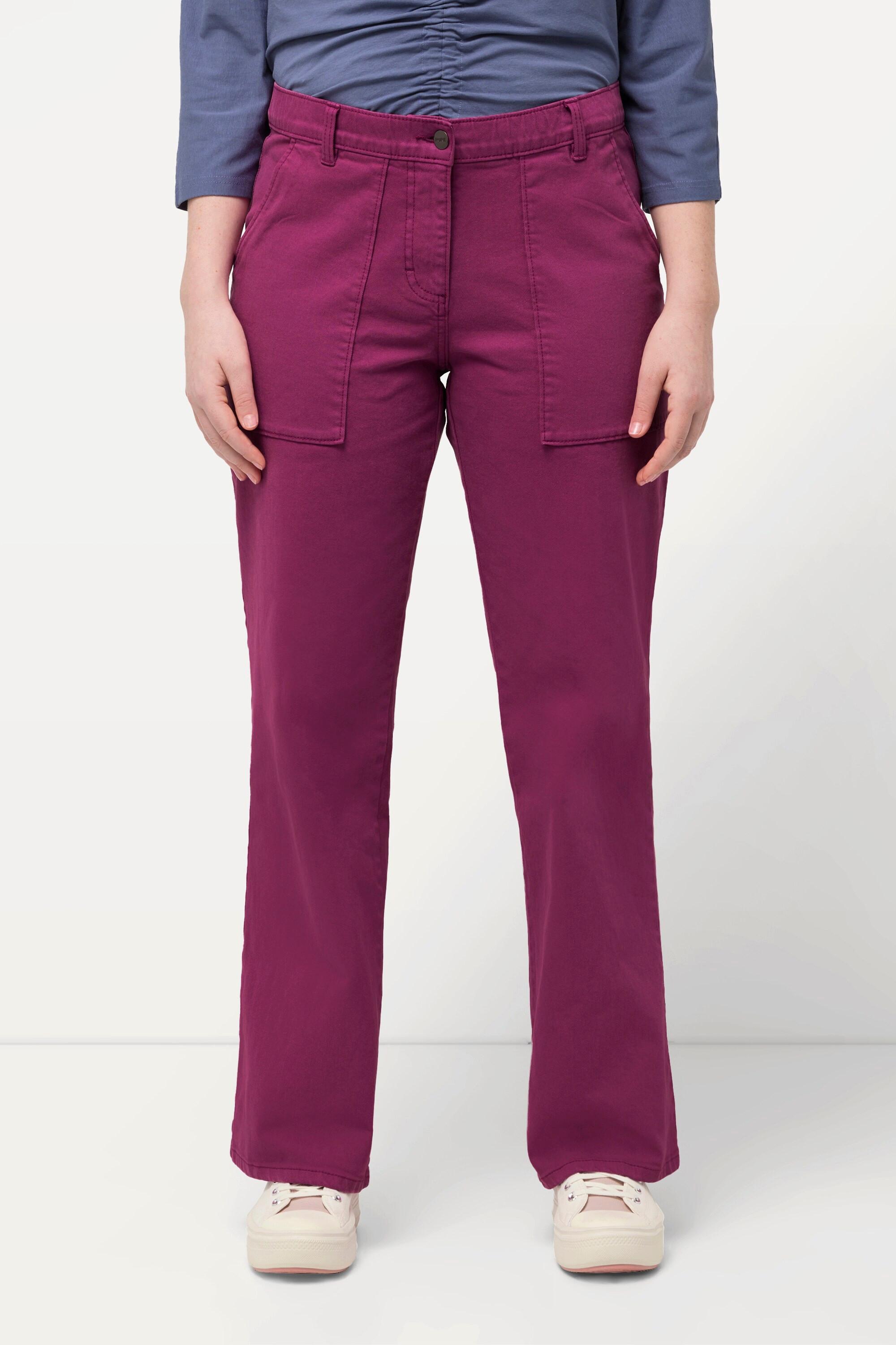 Ulla Popken  Color-Jeans Mary, weites Bein, Biobaumwolle 