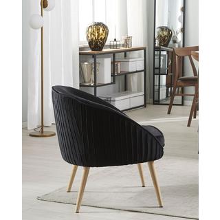 Beliani Fauteuil en Velours Moderne TROMSO  