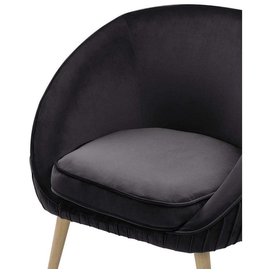 Beliani Sessel aus Samtstoff Modern TROMSO  