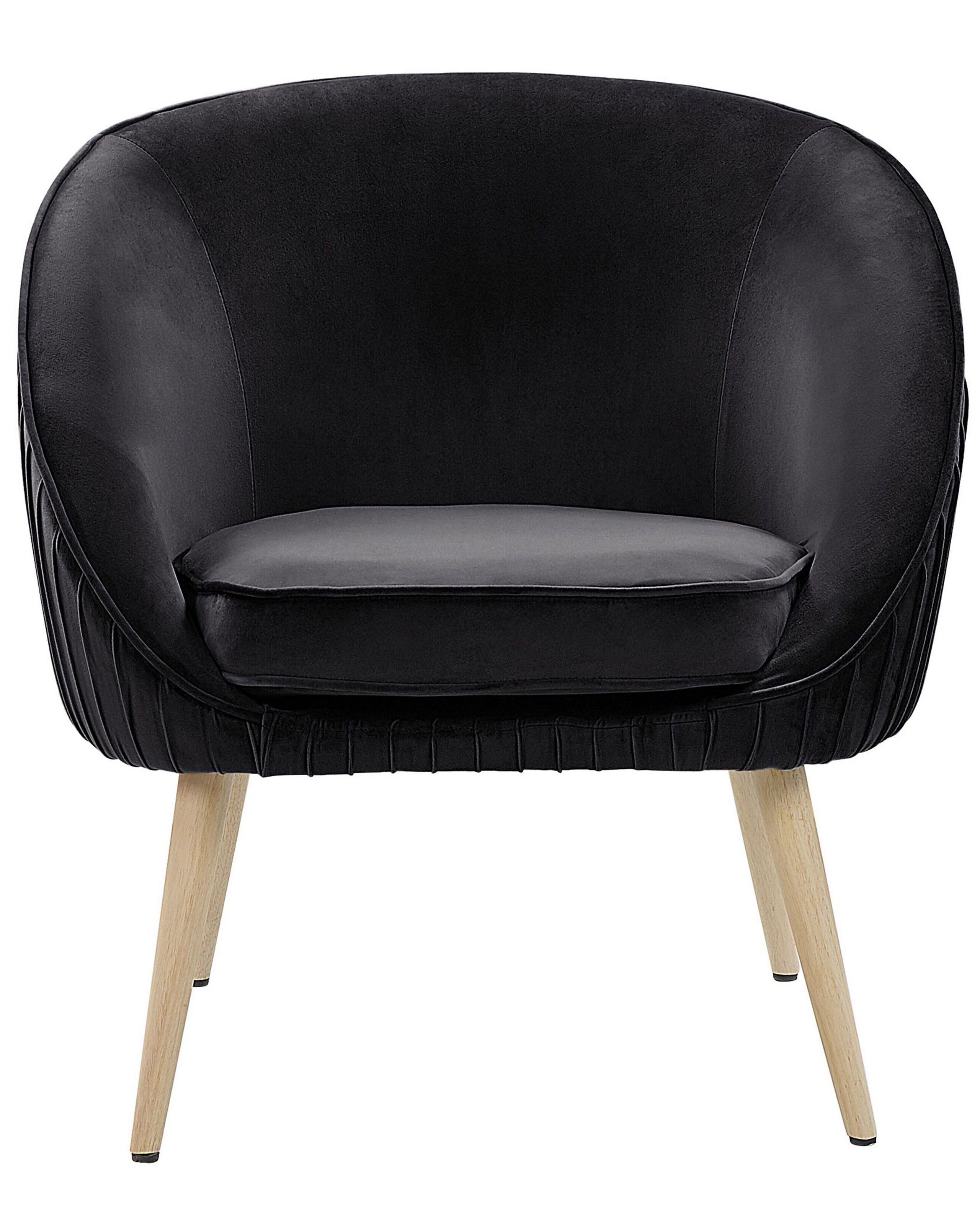 Beliani Fauteuil en Velours Moderne TROMSO  