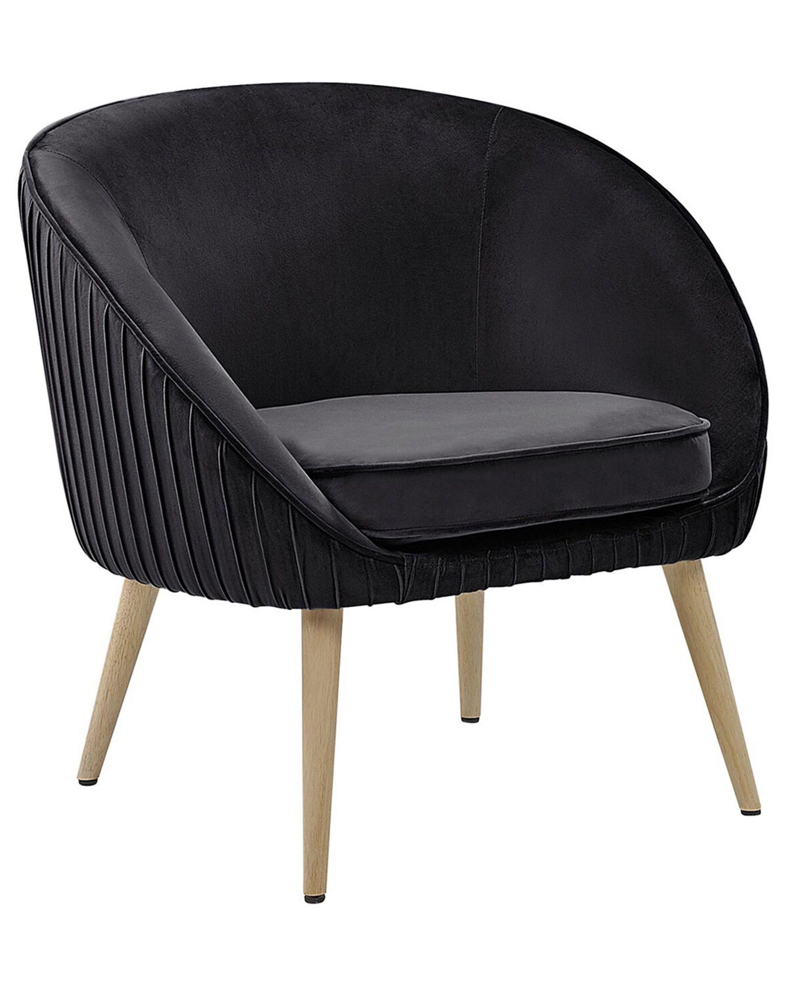 Beliani Fauteuil en Velours Moderne TROMSO  