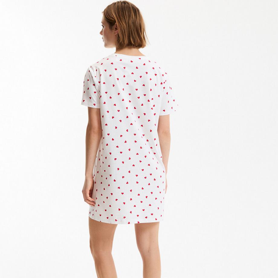 La Redoute Collections Chemise de nuit imprimé coeurs  