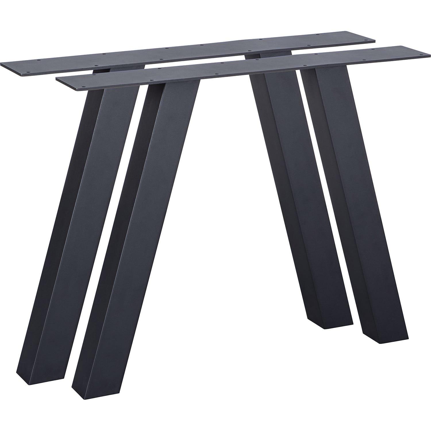 mutoni Structure de table Tablo Outdoor pieds A métal (lot de 2)  