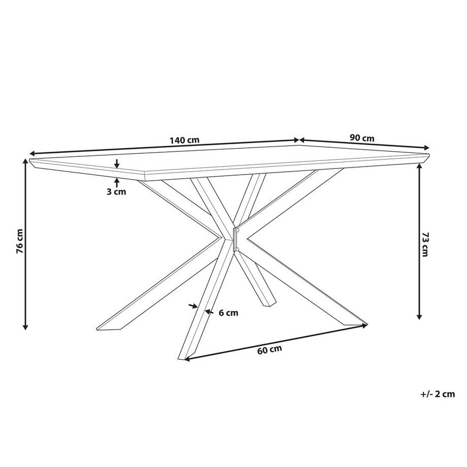 Beliani Table de repas en MDF Moderne SPECTRA  