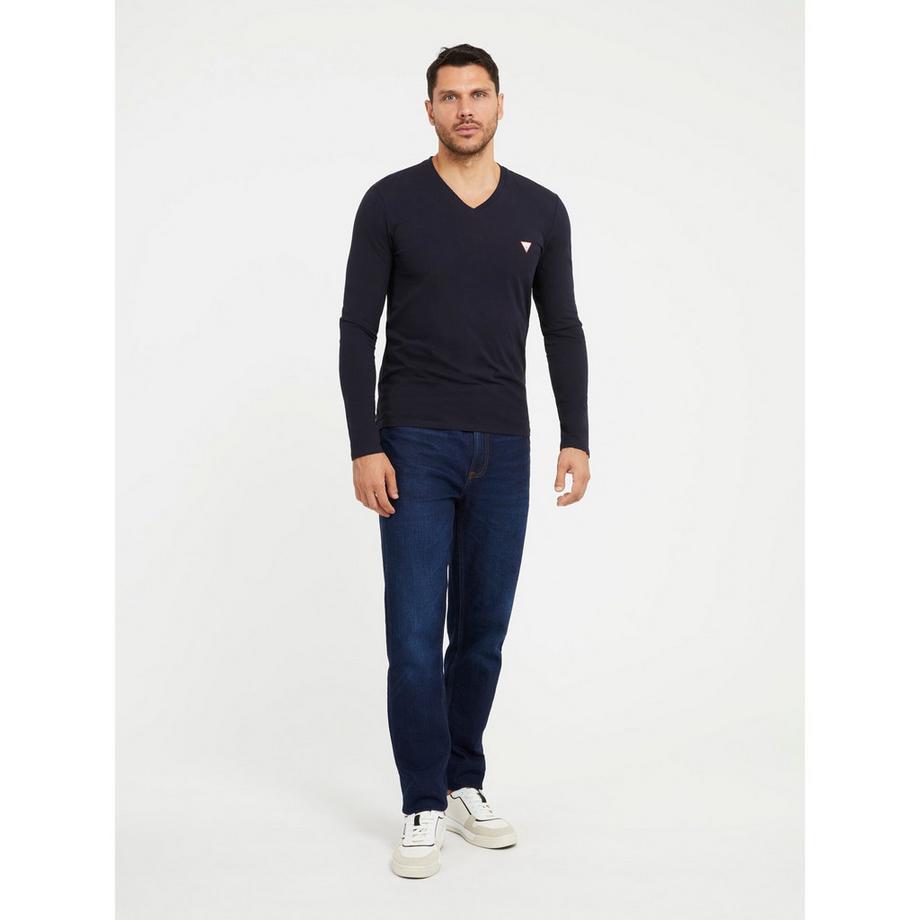 GUESS Core T-Shirt Manches Longues Col V  