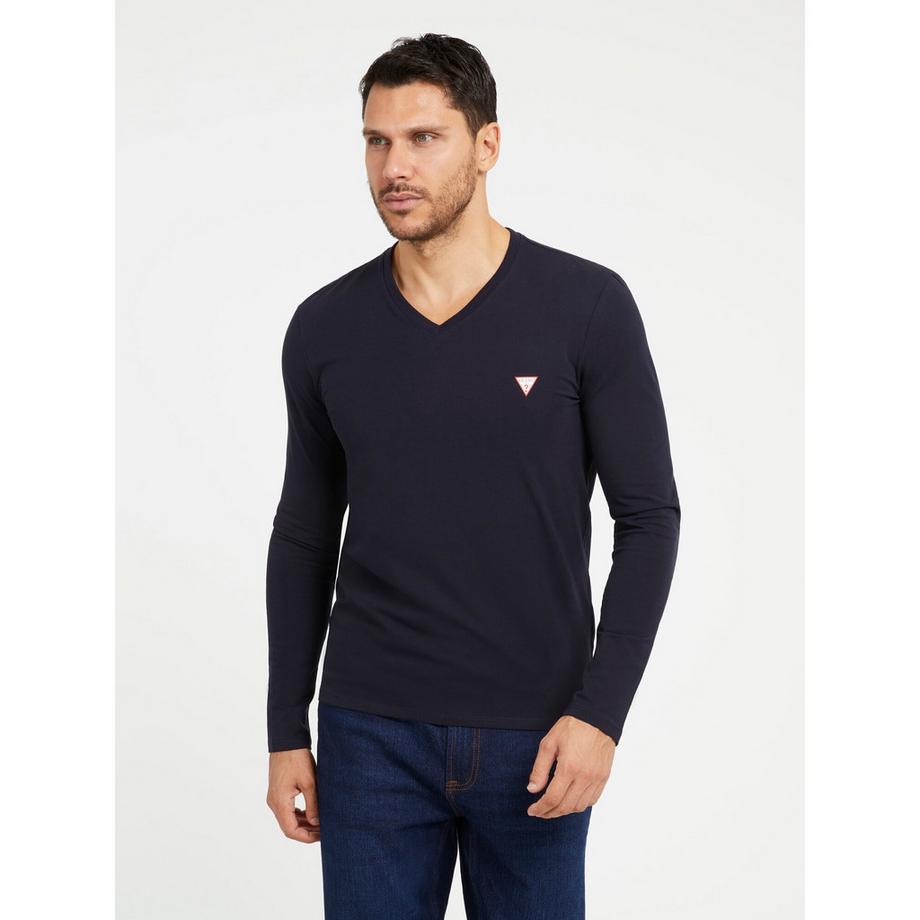 GUESS Core T-Shirt Manches Longues Col V  
