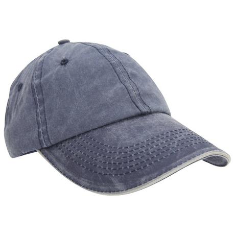 Result Gewaschene Fine Line Baumwolle Baseball Cap mit Sandwich Peak 2er Pack  