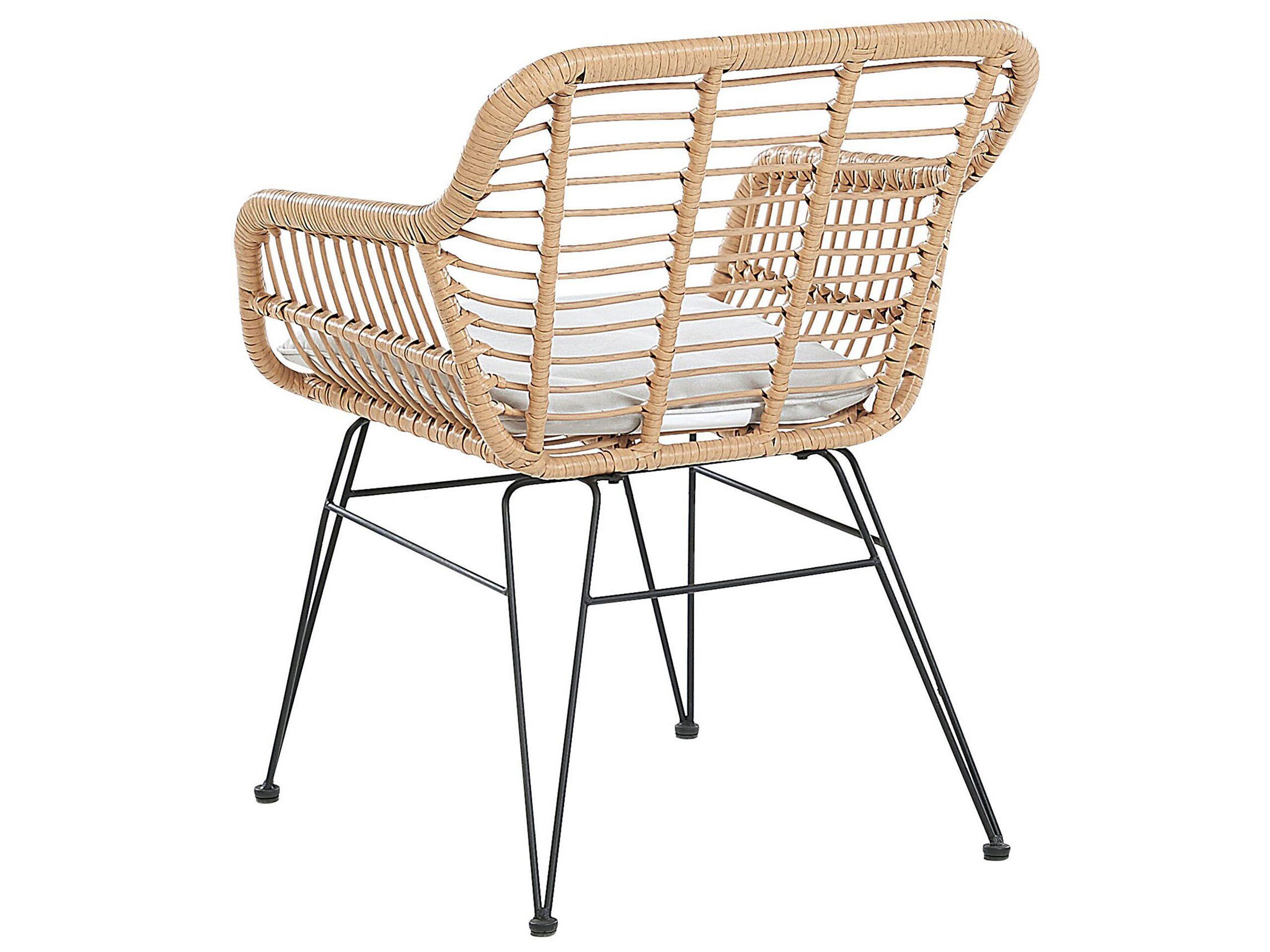 Beliani Set bistrot en Rattan sintetico Rustico TRESTINA  