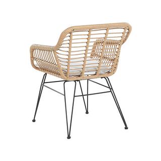 Beliani Set bistrot en Rattan sintetico Rustico TRESTINA  