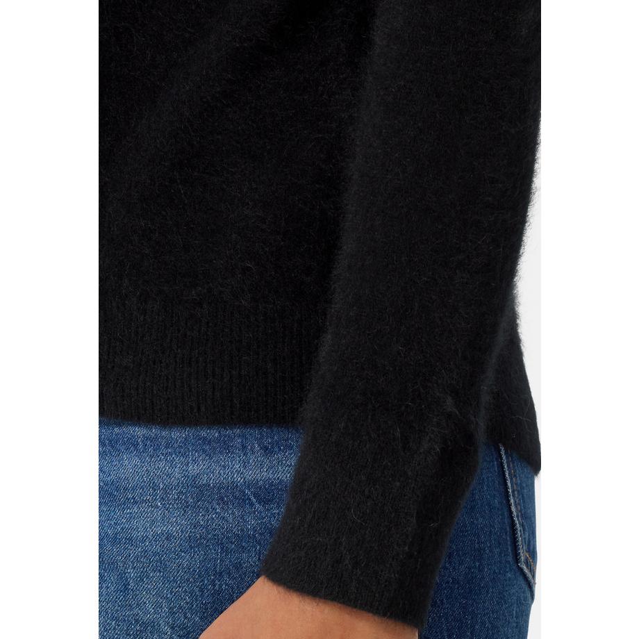 CASH-MERE.CH Pull Cachemire Brossé Col Montant Court  