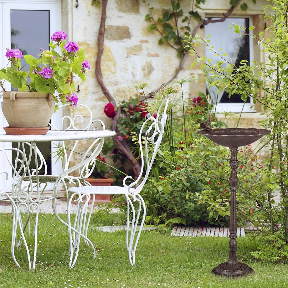 B2X  Großes Vogelbad aus Gusseisen 