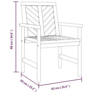 VidaXL Chaise de jardin bois d'acacia  