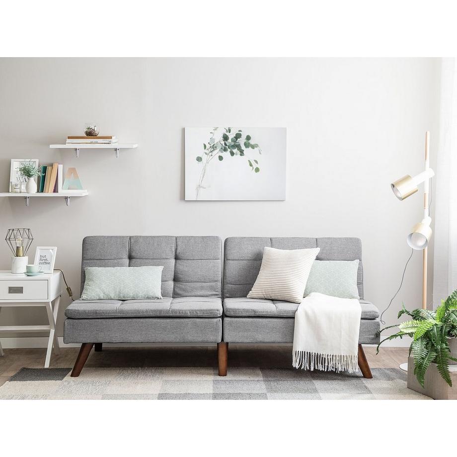 Beliani Canapé-lit en Tissu Rétro RONNE  