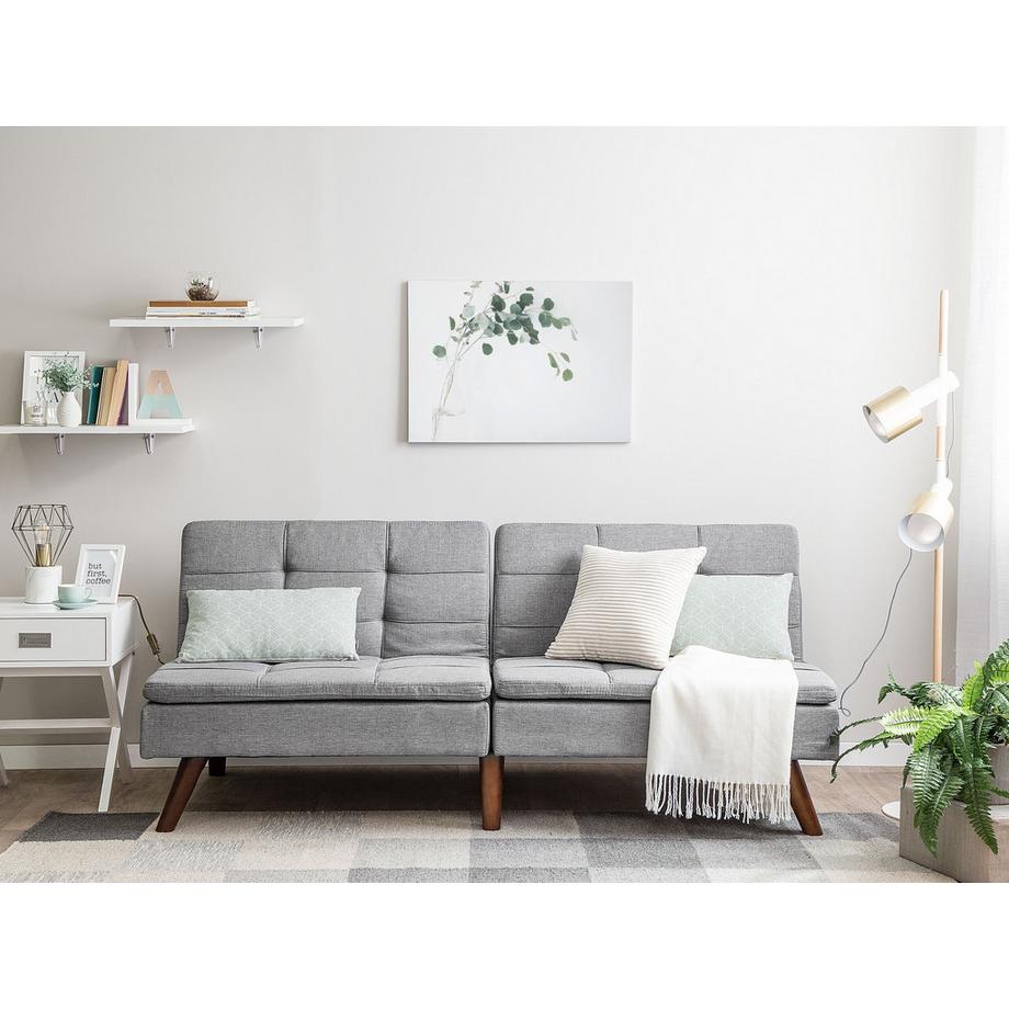 Beliani Canapé-lit en Tissu Rétro RONNE  