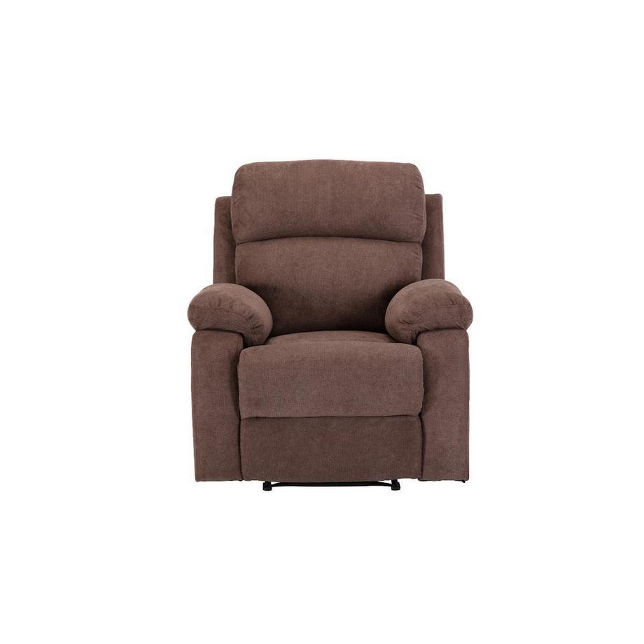 Vente-unique Fauteuil relax en tissu TOLZANO - Marron  