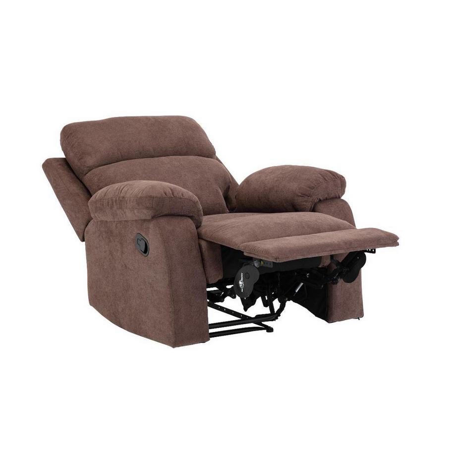 Vente-unique Fauteuil relax en tissu TOLZANO - Marron  