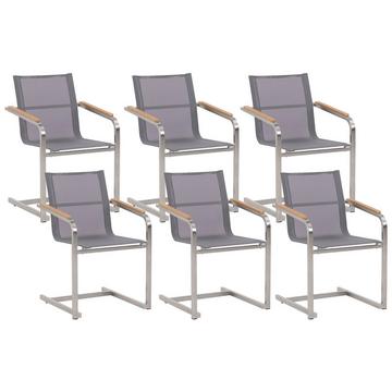 Lot de 6 chaises de jardin en Acier inox Moderne COSOLETO