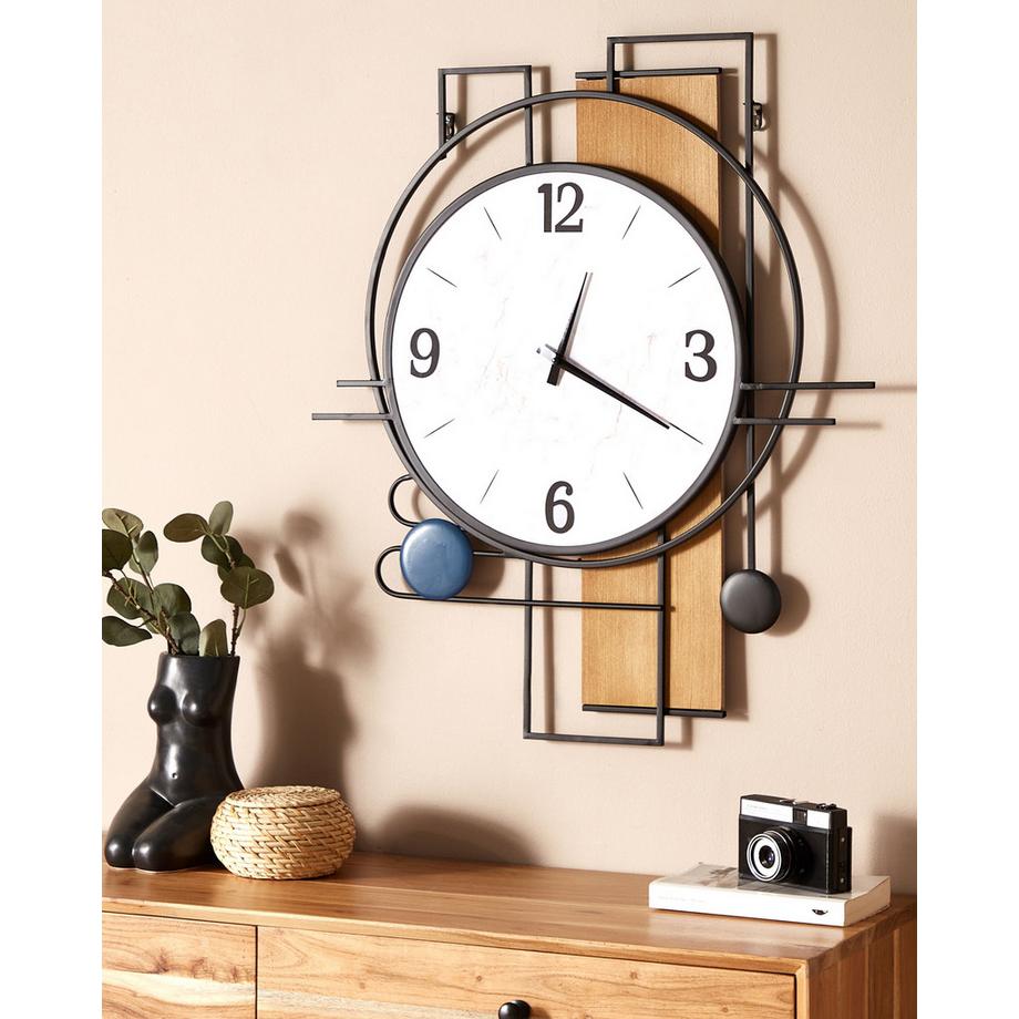 Beliani Horloge murale en MDF Traditionnel TAVEL  
