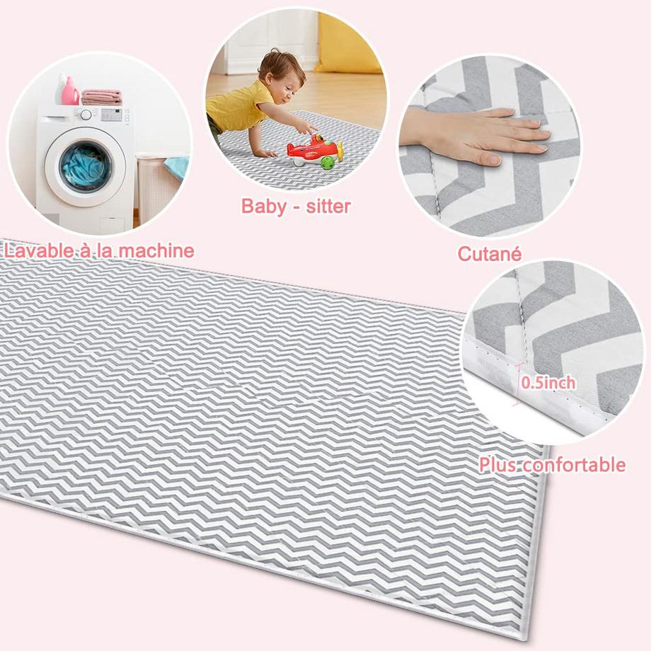 Activity-board  Laufgitter Babyspielmatte Kinderspielmatte Baumwolle gepolstert 