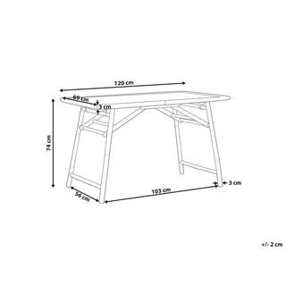 Beliani Table de salle à manger de jardin en Bambou Boho MOLISE  